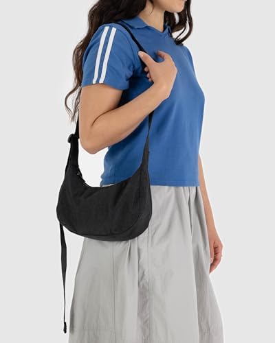 BAGGU Small Nylon Crescent Bag, black, S : Amazon.sg: Fashion